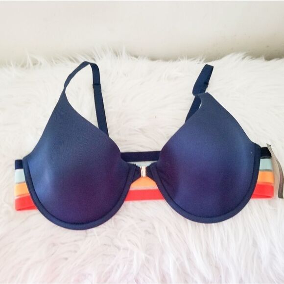 40C new with tags bra rainbow band front - Picture 1 of 5